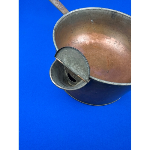 443 - Antique Copper Bain Marie or Chocolatiers Pan