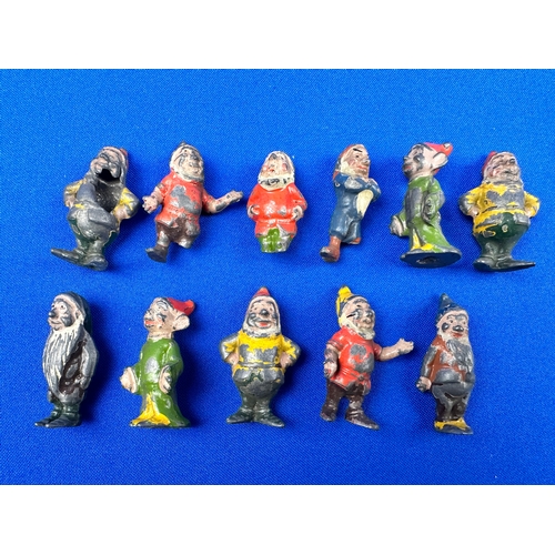 319 - Vintage Seven Dwarfs Metal Figures