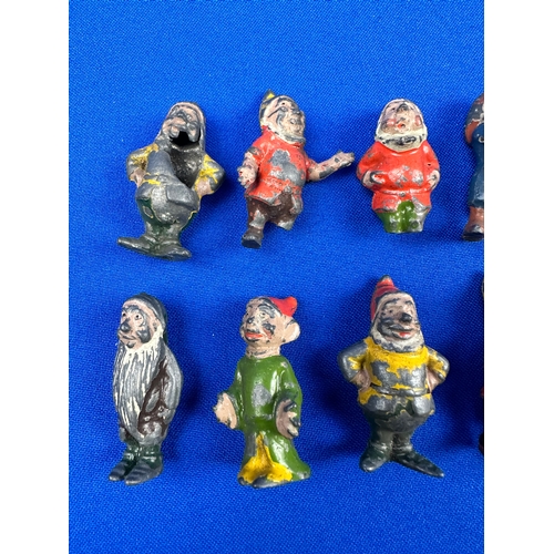 319 - Vintage Seven Dwarfs Metal Figures