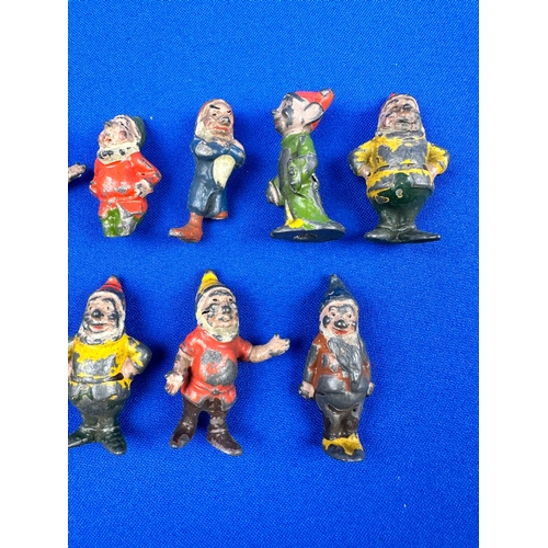 319 - Vintage Seven Dwarfs Metal Figures