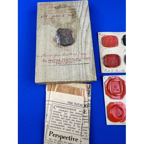 440 - Antique Red & Black Wax Seals, 19th Century Earls & Dukes