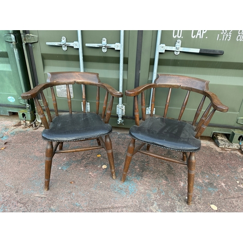 952 - Two Antique Captains Chairs