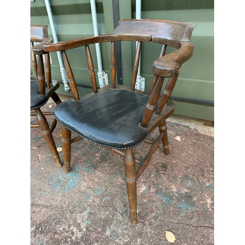 952 - Two Antique Captains Chairs