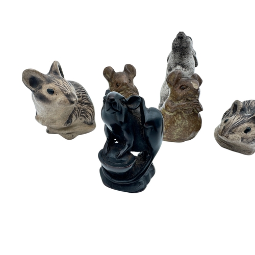 394 - Group of Small Mouse Figures some by Poole Pottery