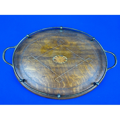 407 - Edwardian Inlaid Butlers Tray