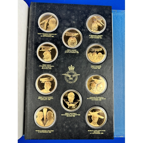 219 - The Royal Air Force Museum 'History of Man In Flight' Bronze Coin Collection 49 out of 50