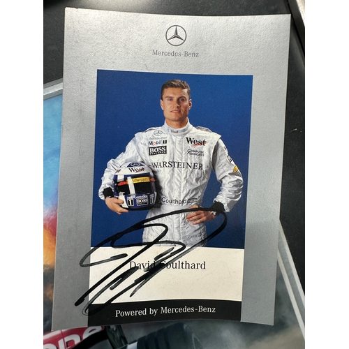 828 - F1 Interests - Hand Signed Autograph From Heikki Kovalainen, Framed and David Coulthard Autographed ... 