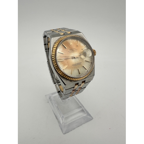 17 - Rolex Oyster Datejust 17013 1990 with BiColour Steel & Gold Strap, Box & Documents. 5035 Oyserquartz...