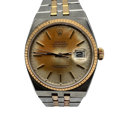 17 - Rolex Oyster Datejust 17013 1990 with BiColour Steel & Gold Strap, Box & Documents. 5035 Oyserquartz...