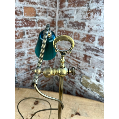 931 - Edwadrian Heavy Brass Desk Lamp