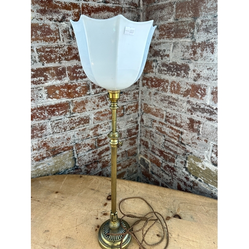 933 - Vintage Telescopic Brass Table Uplighter