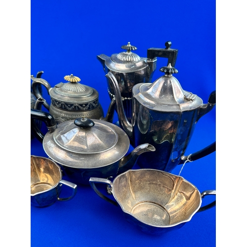 351 - Quantity of Silver Plated Teapots etc.