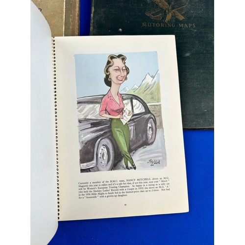 363 - Group of Automobilia Related items including Motor Racing Drivers Past & Present Cartoon Book, Illus... 