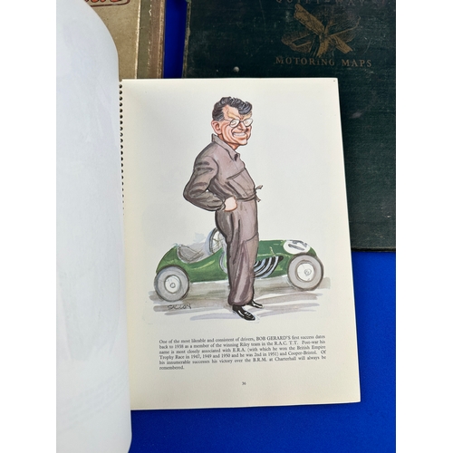 363 - Group of Automobilia Related items including Motor Racing Drivers Past & Present Cartoon Book, Illus... 