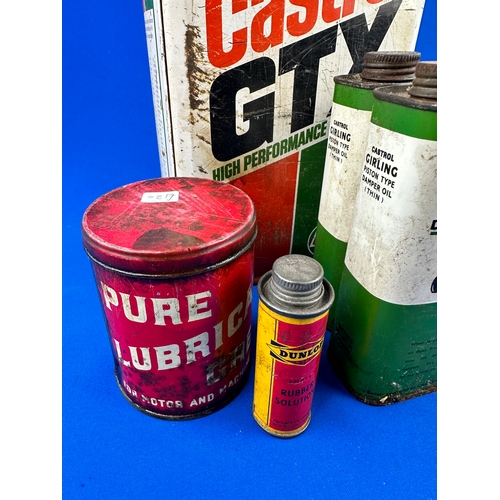 382 - Vintage Castrol & Other Motor Related Lubricant Tins & Cans