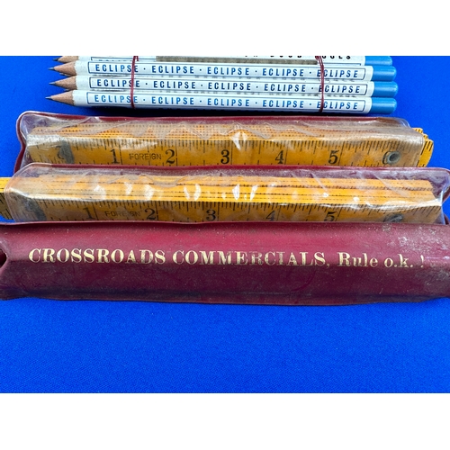 384 - Vintage Promotional Pencils & Rulers