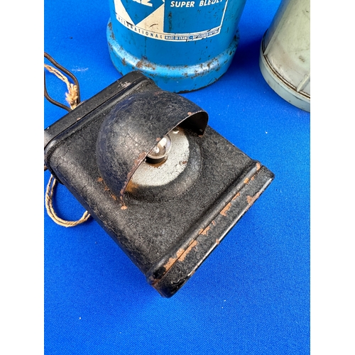 386 - Vintage Camping Gaz Stove & Unusual Down Light Torch