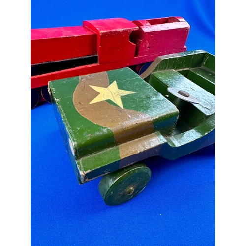 244 - Vintage Scratch Built Wooden Toys