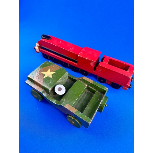 244 - Vintage Scratch Built Wooden Toys