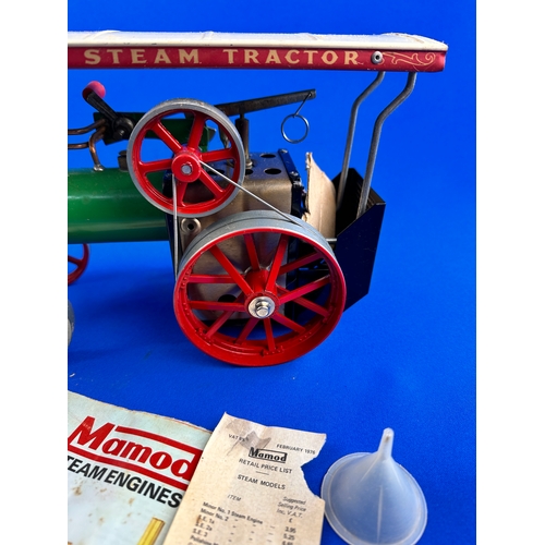 252 - Boxed Mamod T.E.1a Live Steam Engine with accessories