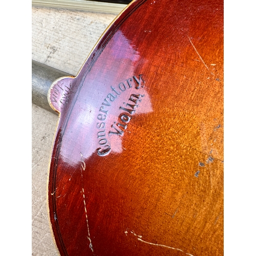 821 - Stradivarius Style Conservatory Violin