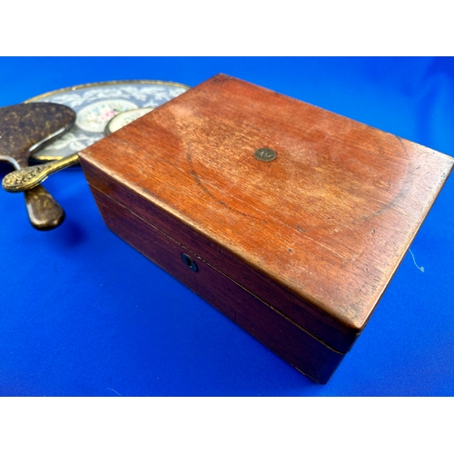 341 - Vintage Writing Box with Dressing Table Items