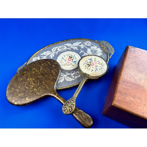 341 - Vintage Writing Box with Dressing Table Items