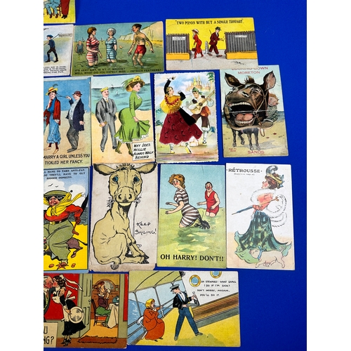 334 - Group of Antique Humorous Postcards - All Posted