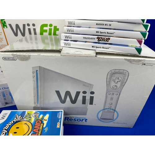 3 - Wii Console with Accessories & 10 Games