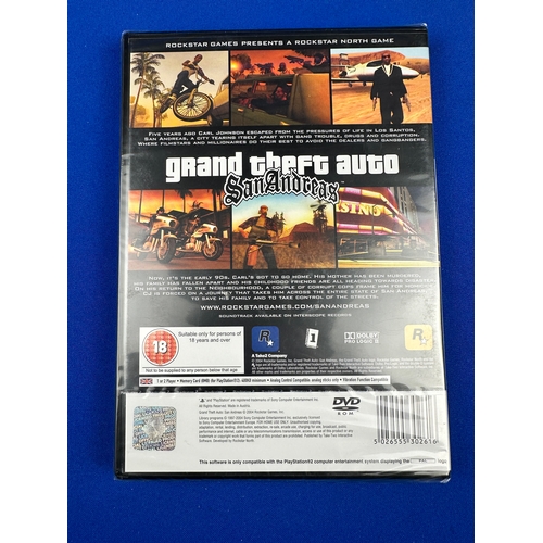 32 - GTA, Grand Theft Auto San Andreas Factory Sealed Playstation 2, PS2 Game