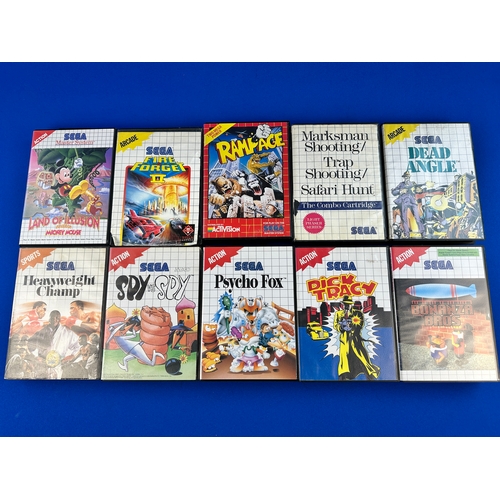 44 - 10 Boxed Sega Master System Games including: Bonanza Bros