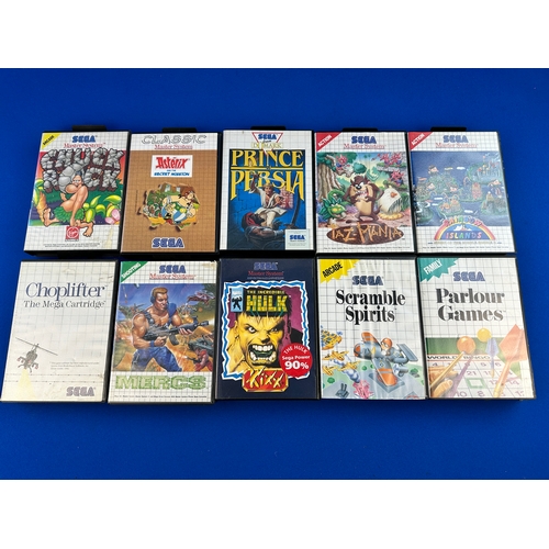 45 - 10 Boxed Sega Master System Games including: Chuck Rock