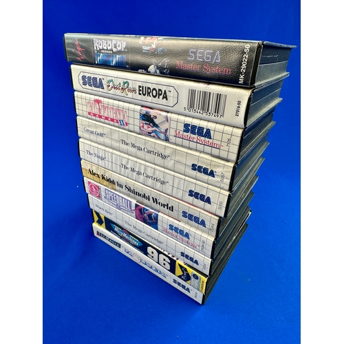 49 - 10 Boxed Sega Master System Games including: Robocop Versus The Terminator