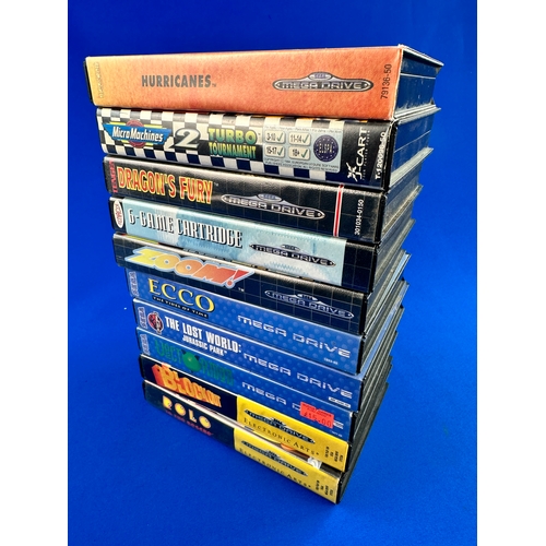 59 - 10 Boxed Sega Mega Drive Games including: Hurricanes