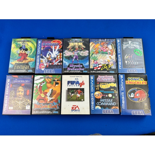 60 - 10 Boxed Sega Mega Drive Games including: Sonic & Knuckles