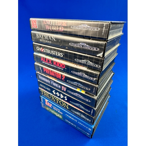 61 - 10 Boxed Sega Mega Drive Games including: Another World