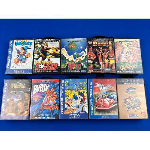 62 - 10 Boxed Sega Mega Drive Games including: WrestleMania