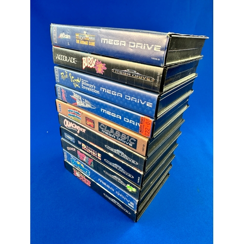 62 - 10 Boxed Sega Mega Drive Games including: WrestleMania