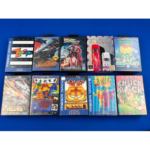 63 - 10 Boxed Sega Mega Drive Games including: Chuck Rock