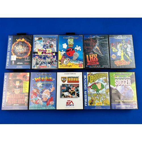 65 - 10 Boxed Sega Mega Drive Games including: Sensible Soccer