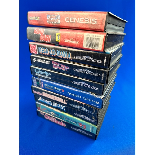 66 - 10 Boxed Sega Mega Drive Games including: Super Street Fighter II