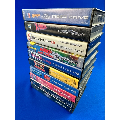 68 - 10 Boxed Sega Mega Drive Games including: Quackshot