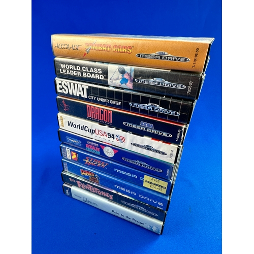 71 - 10 Boxed Sega Mega Drive Games including: Combat Cars