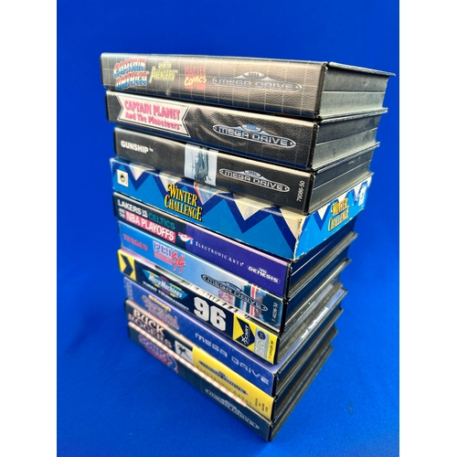 73 - 10 Boxed Sega Mega Drive Games including: Captain America & The Avengers