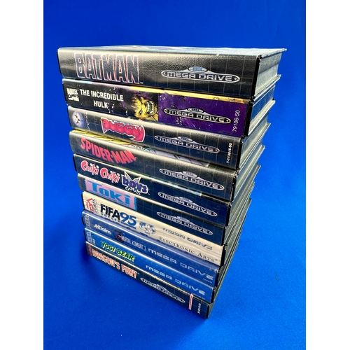 77 - 10 Boxed Sega Mega Drive Games including: Batman