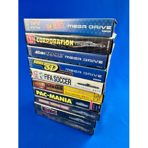 78 - 10 Boxed Sega Mega Drive Games including: Worms