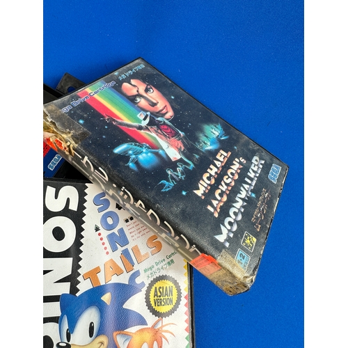 86 - Three Japanese Boxed Mega Drive System Games including: Sonic & Michael Jackson's Moonwalker