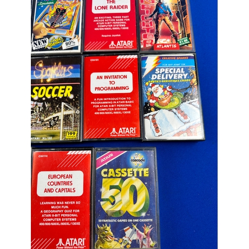 178 - Collection of Atari 8bit, 400/600/800 Cassette Video Games