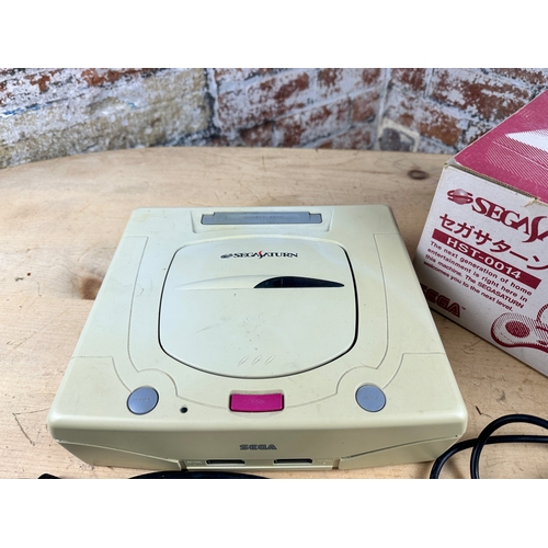 193 - Sega Saturn White Japanese Games Console with box