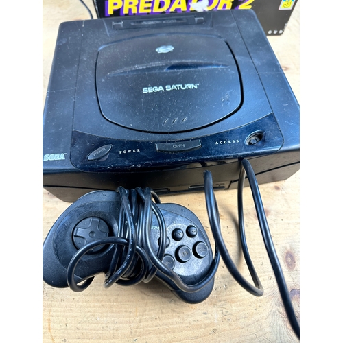 202 - Sega Saturn with Predator 2 Gun & Controller